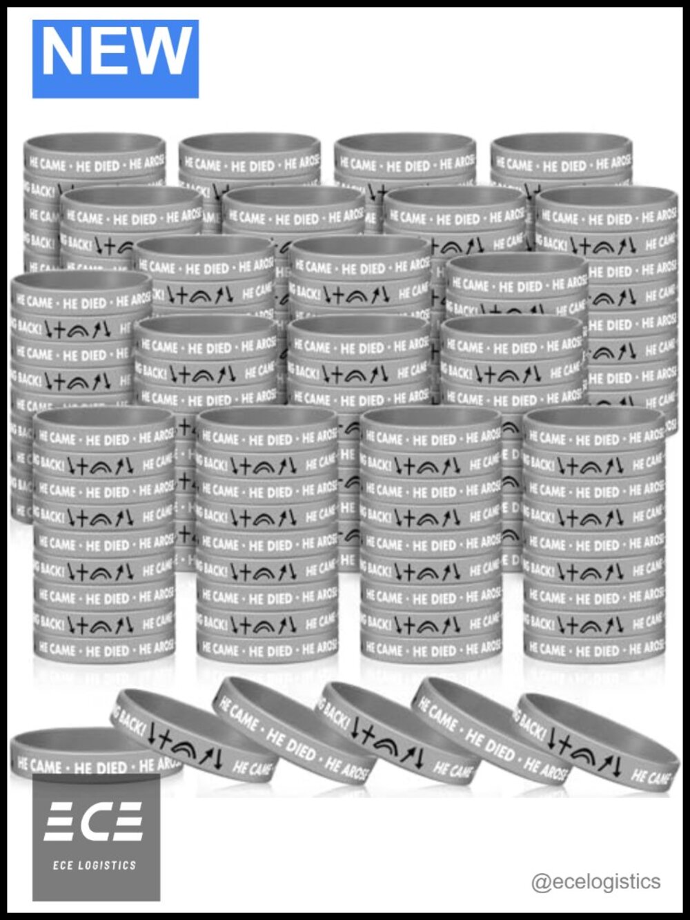 Religious Silicone Stretch Bracelets 400 Pc Christian Faith Wristband